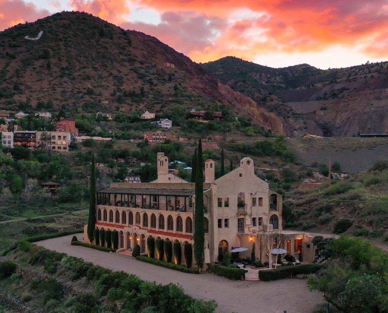 Historic estate nestled in mountain valley